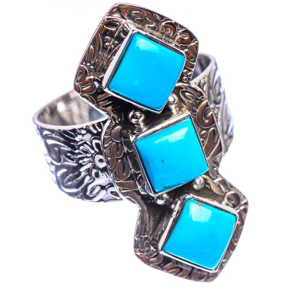 Sleeping Beauty Turquoise 925 Sterling Silver Ring Size 8.5