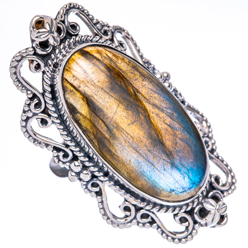 Signature Labradorite Ring Size 9 (925 Sterling Silver) R3555