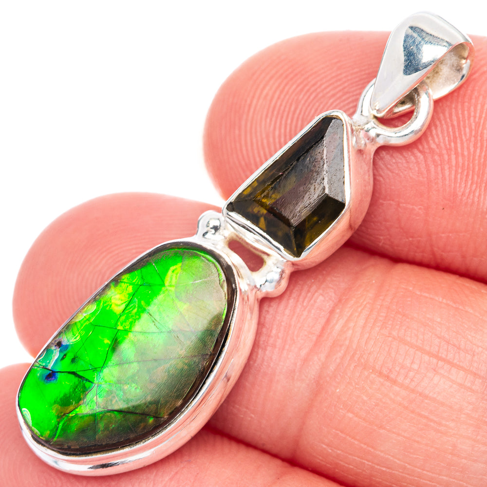 Canadian Ammolite Pendant 1 5/8" (925 Sterling Silver) PD39867