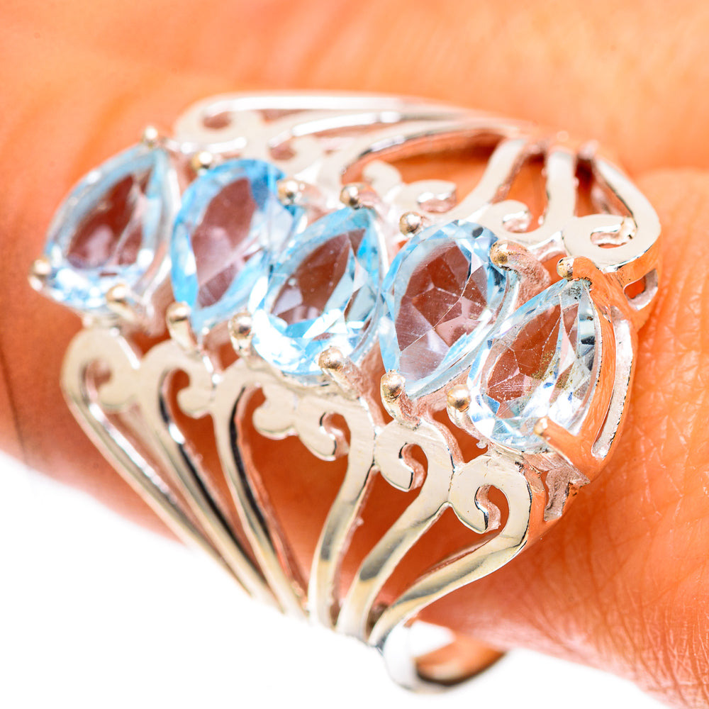 Blue Topaz Ring Size 10.25 (925 Sterling Silver) RING138559