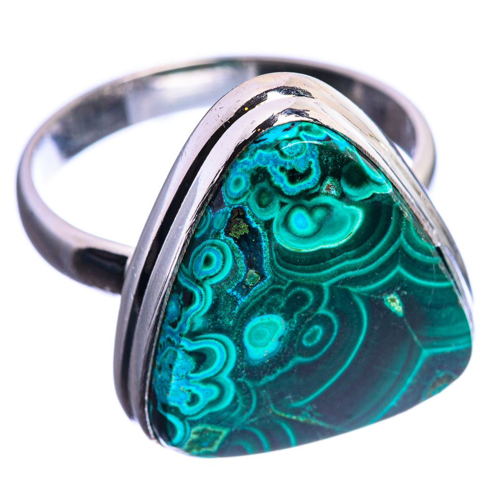 Malachite 925 Sterling Silver Ring Size 10