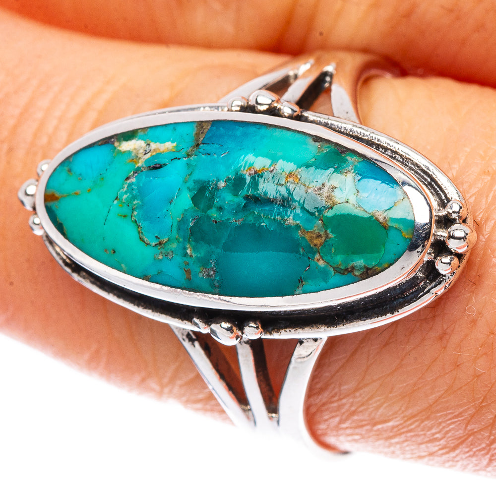 Rare Arizona Turquoise Ring Size 8.5 (925 Sterling Silver) R2293
