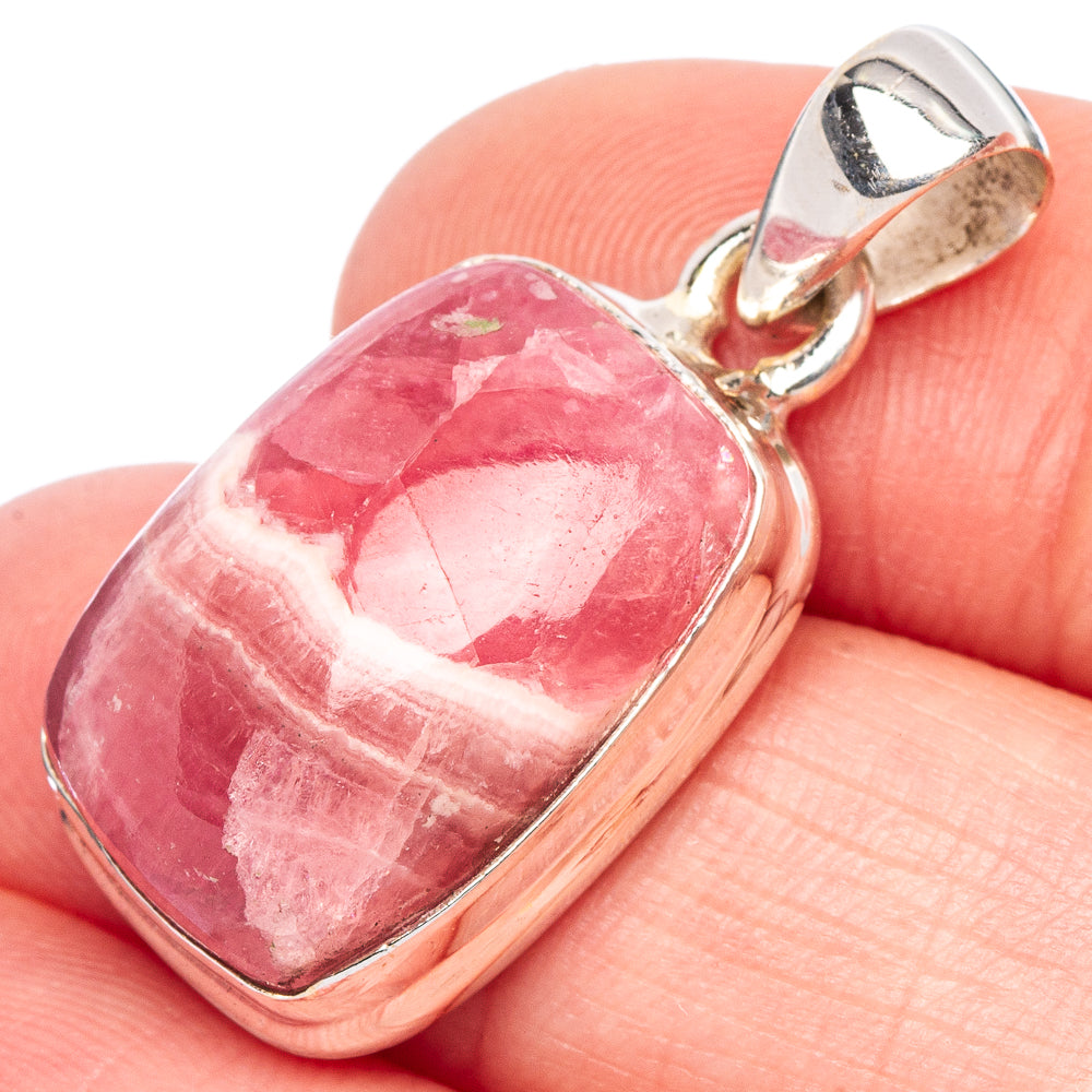 Rhodochrosite Pendant 1 1/4" (925 Sterling Silver) P44130