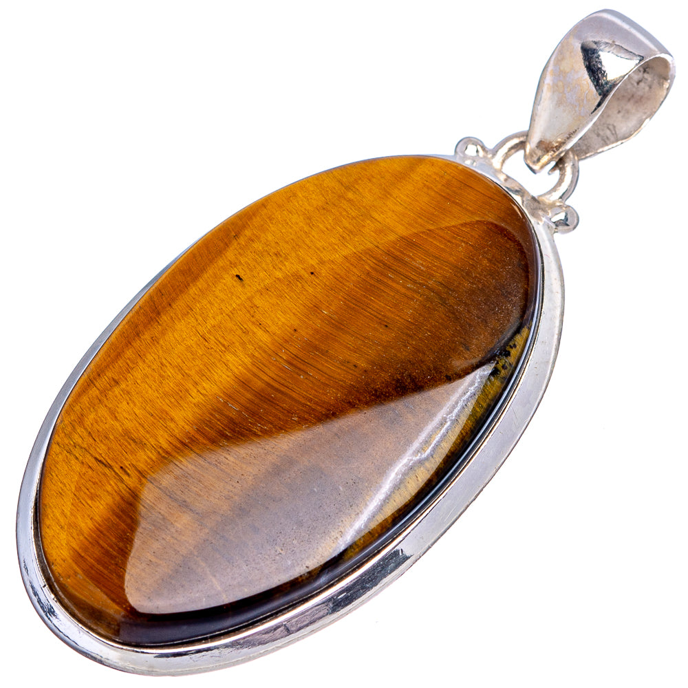 Tiger's Eye Pendant 1 7/8" (.925 Sterling Silver)