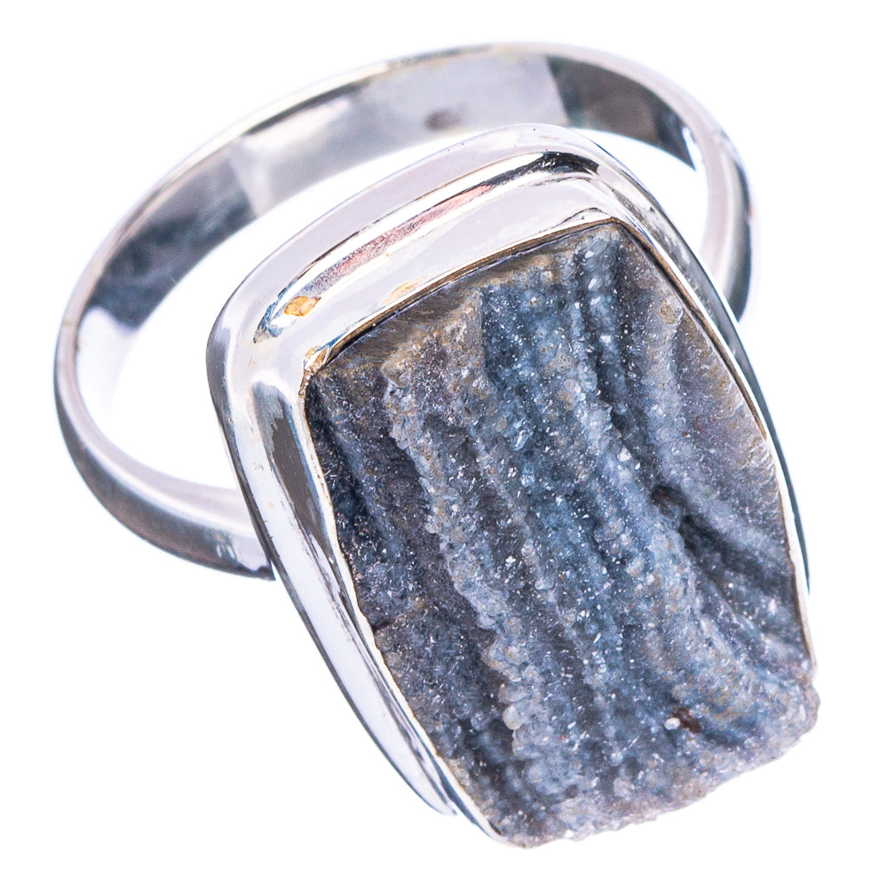 Desert Rose Druzy Ring Size 9.75 (.925 Sterling Silver)