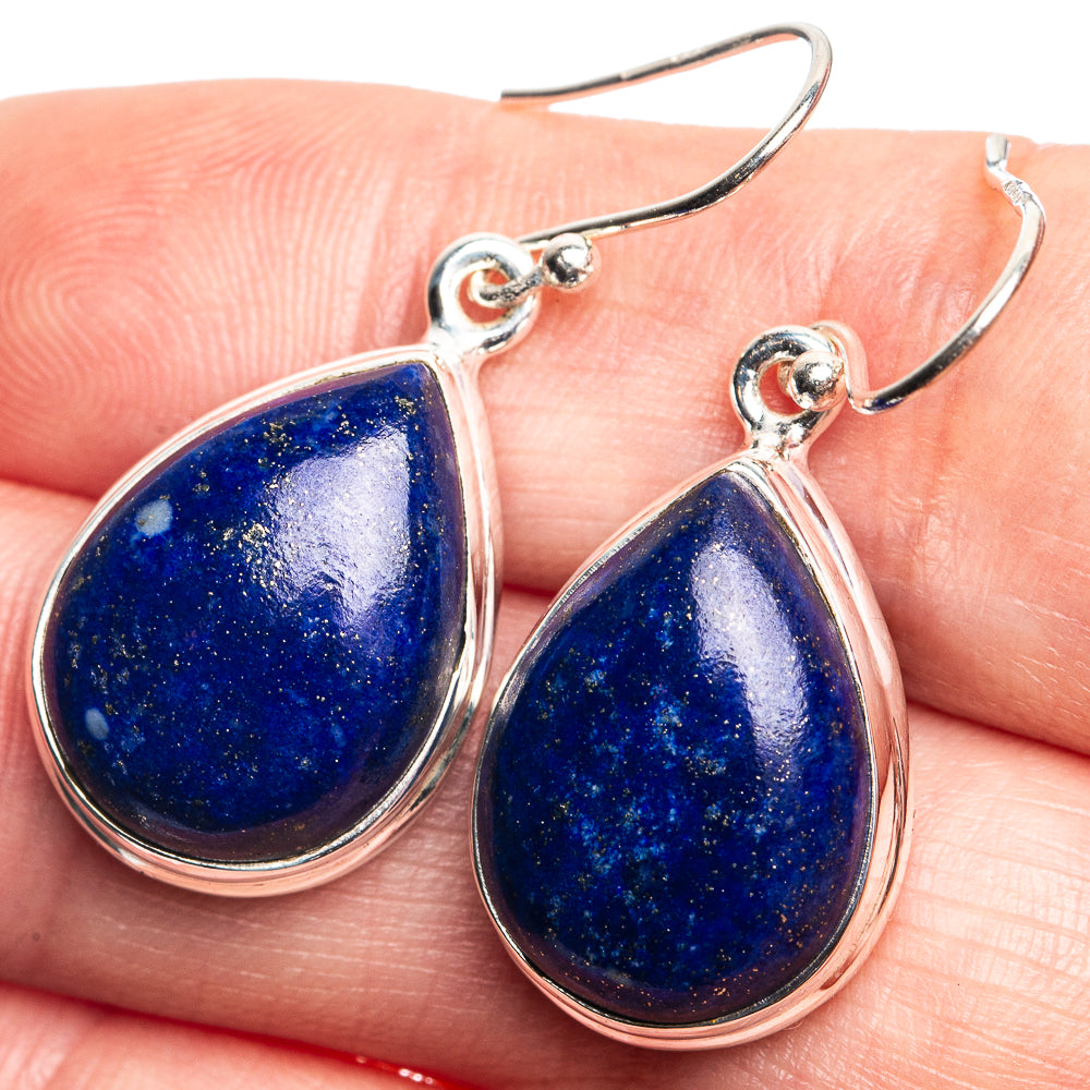 Lapis Lazuli Earrings 1 3/8" (925 Sterling Silver) E432757