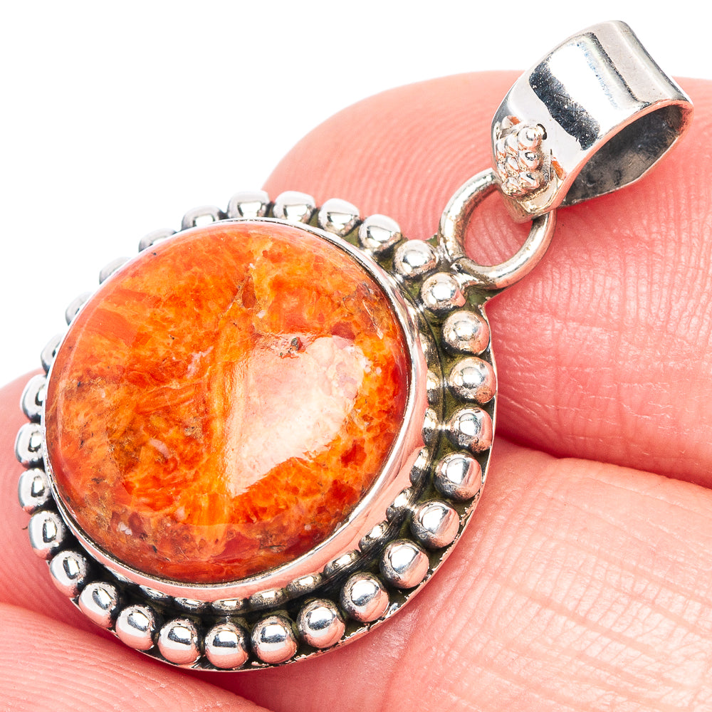 Sponge Coral Pendant 1 1/8" (925 Sterling Silver) P41150