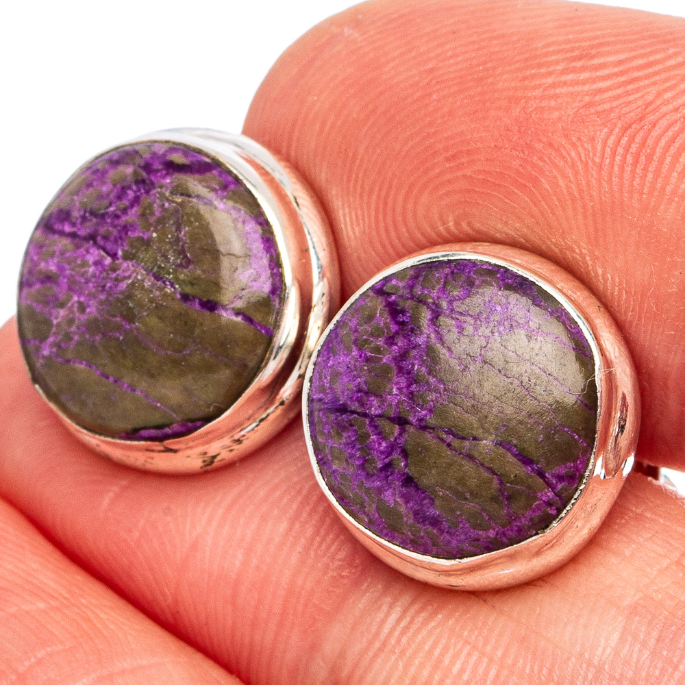 Stichtite Earrings 1/2" (.925 Sterling Silver)