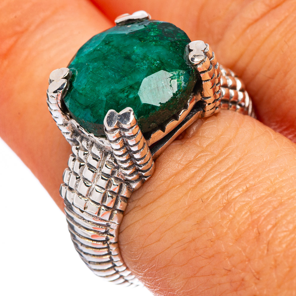 Emerald Ring Size 6.75 (925 Sterling Silver) R146220