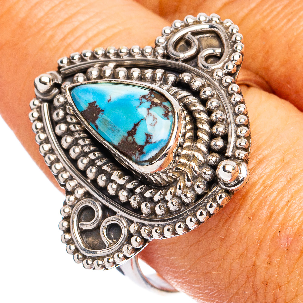 Rare Golden Hills Turquoise Ring Size 9 (925 Sterling Silver) R8593