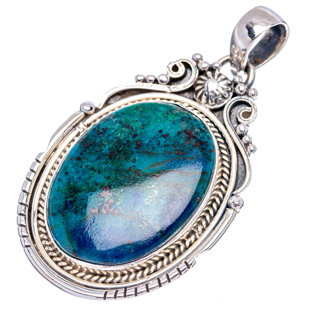Premium Shattuckite Pendant 1 7/8" (.925 Sterling Silver)