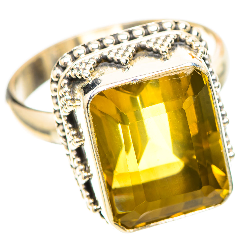Faceted Citrine 925 Sterling Silver Ring Size 8.75 (925 Sterling Silver) RING139538