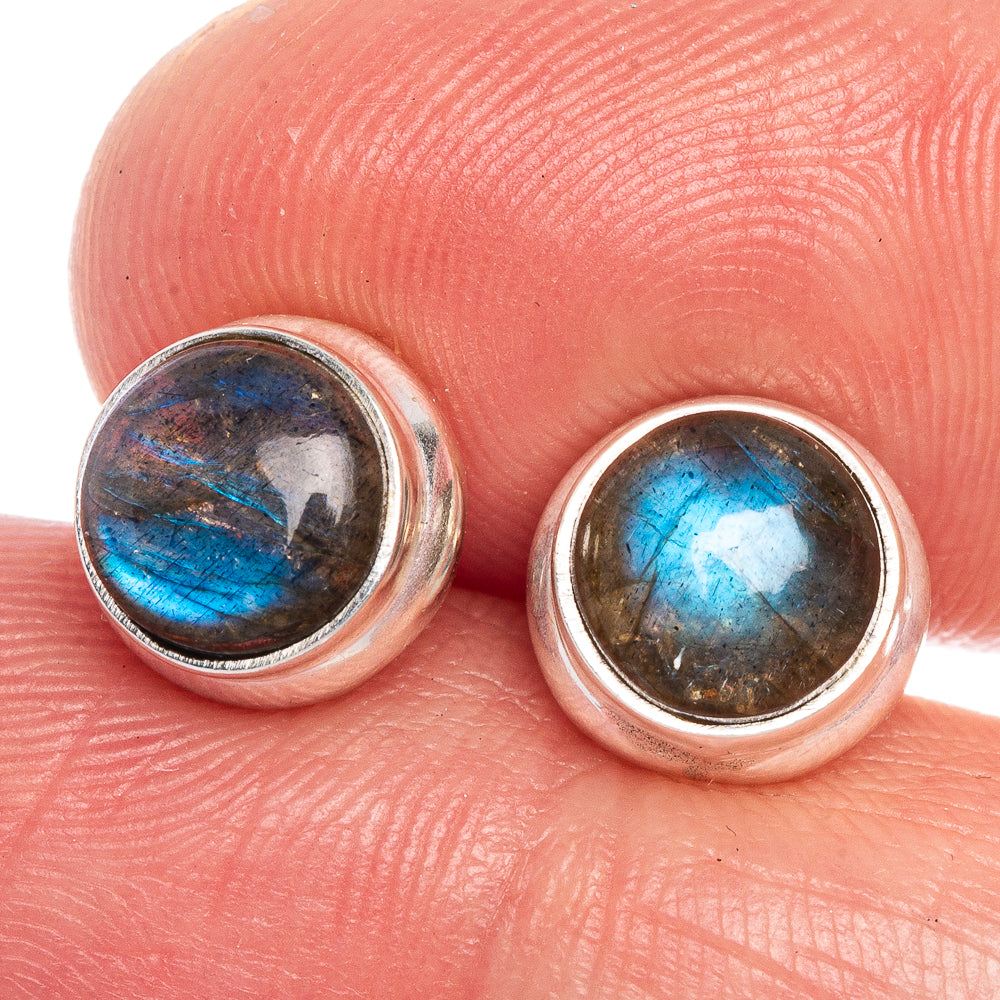 Labradorite Earrings 3/8" (925 Sterling Silver) E433525