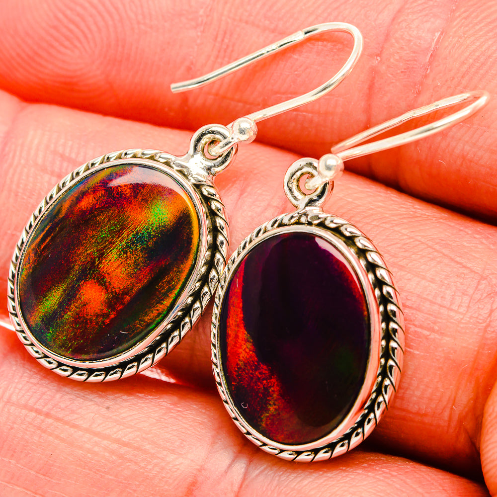 Aura Opal Earrings 1 1/2" (925 Sterling Silver) EARR432074