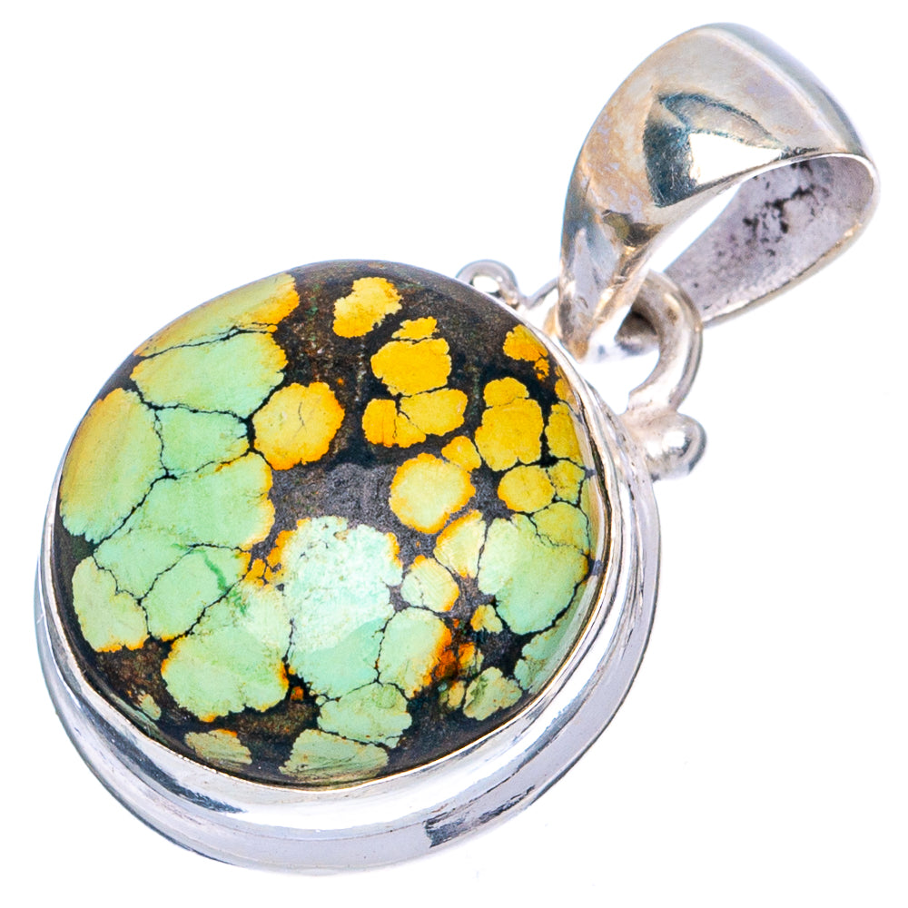 Rare Arizona Spiderweb Turquoise Pendants 1 1/8" (925 Sterling Silver) P43248