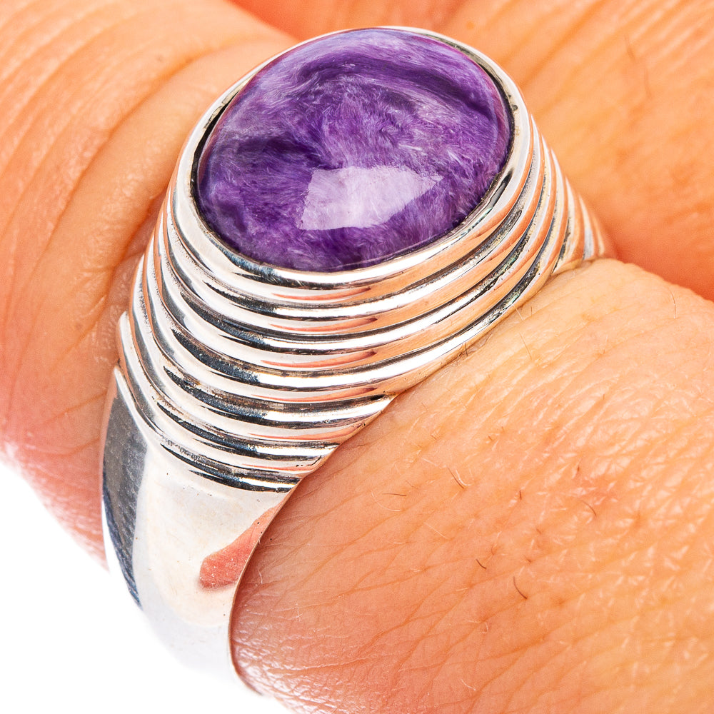 Charoite Ring Size 8.75 (.925 Sterling Silver)