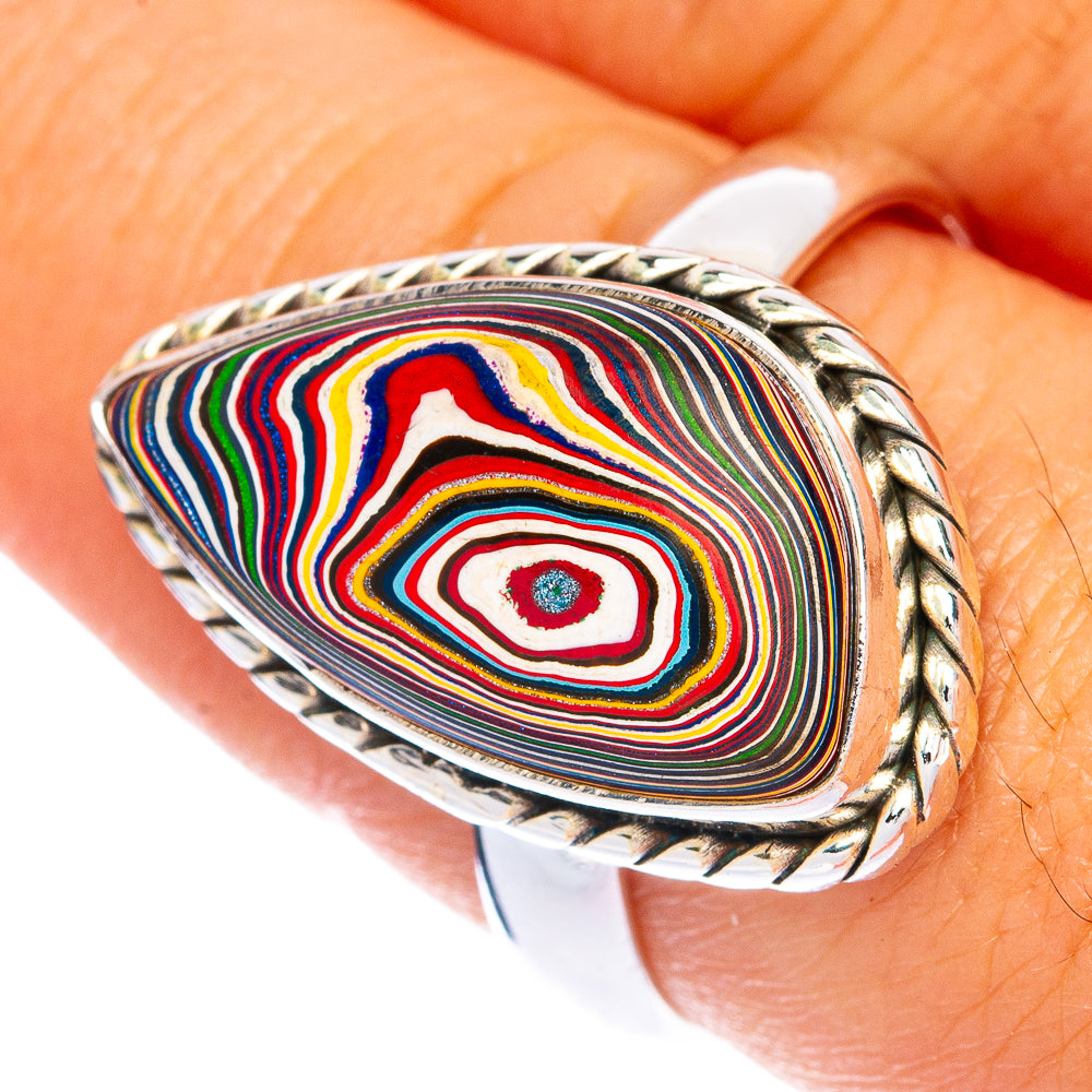 Fordite Ring Size 9 (925 Sterling Silver) R144434