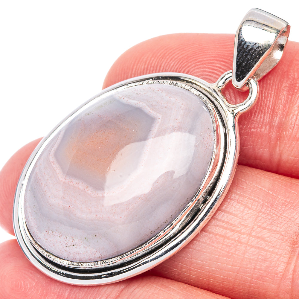 Botswana Agate Pendant 1 1/2" (925 Sterling Silver) P40883