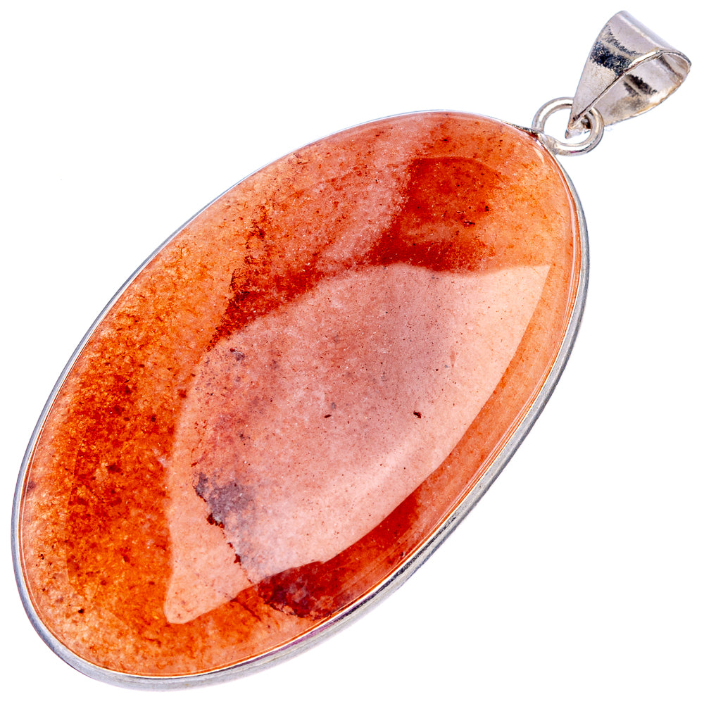 Sunstone Pendant 2 3/8" (Silver Plated)