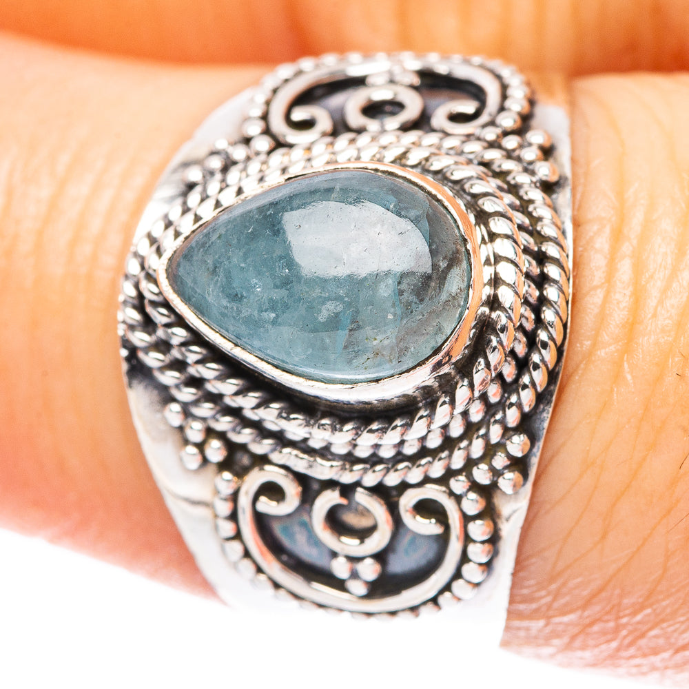 Aquamarine Ring Size 7.5 (925 Sterling Silver) R4006