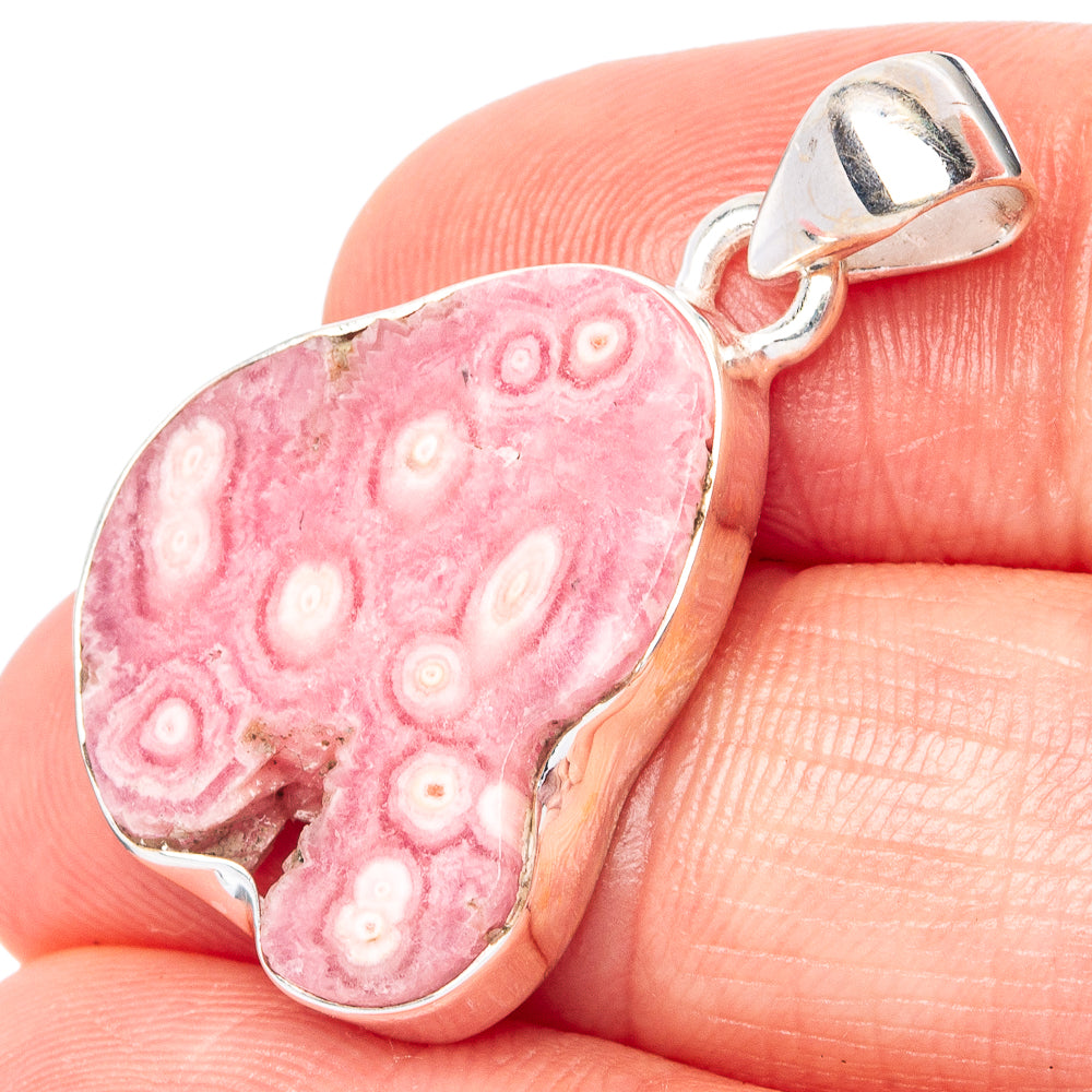 Rare Rhodochrosite Stalactite Pendant 1 1/4" (925 Sterling Silver) P42921