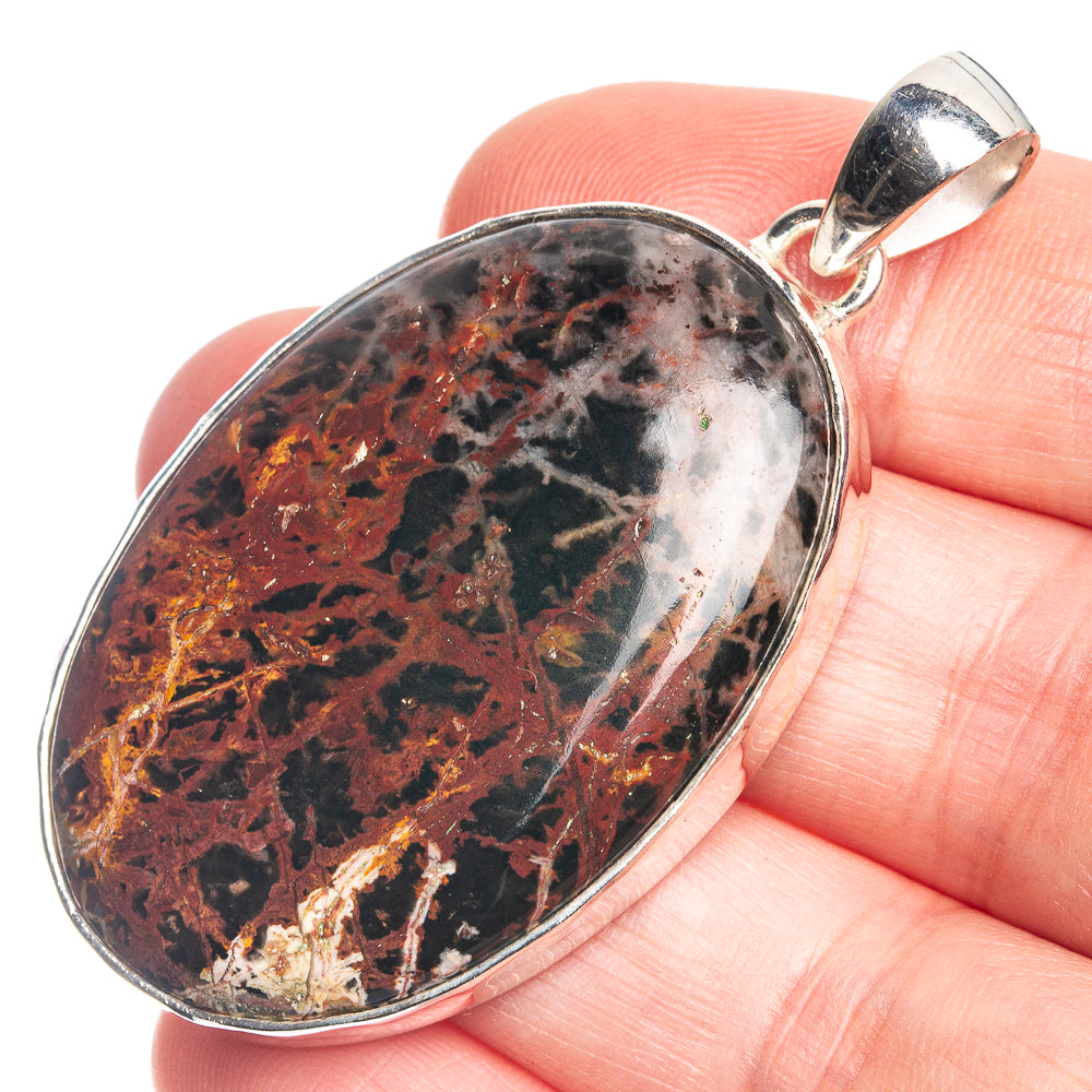 Picasso Jasper 925 Sterling Silver Pendant 2 1/8"