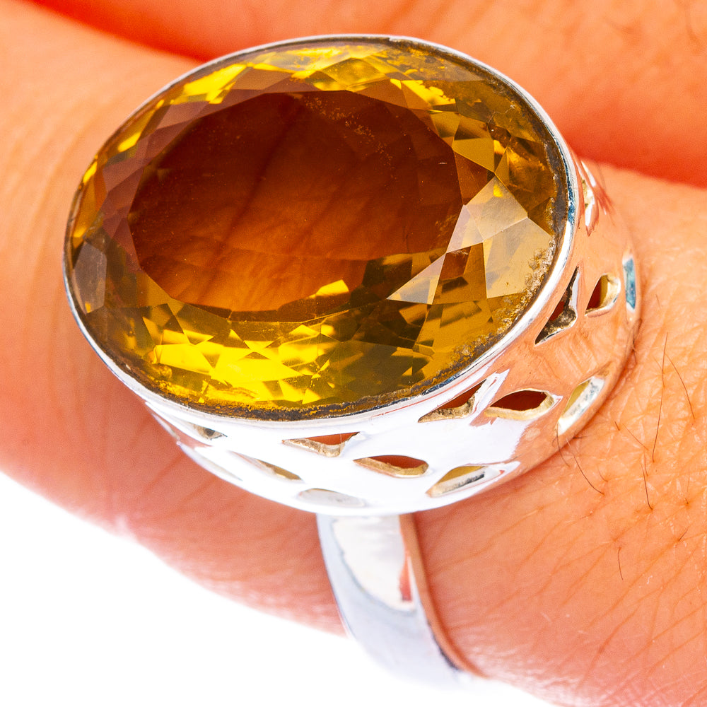 Faceted Citrine Ring Size 8.75 (925 Sterling Silver) R144454