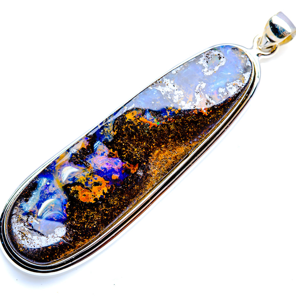 Boulder Opal 925 Sterling Silver Pendant 2 3/4" (925 Sterling Silver) PD38437