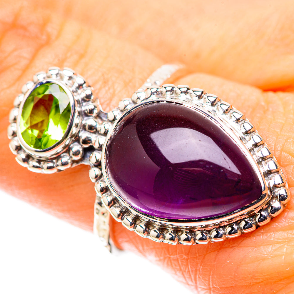 Premium Amethyst, Peridot Ring Size 8 (925 Sterling Silver) RING138056