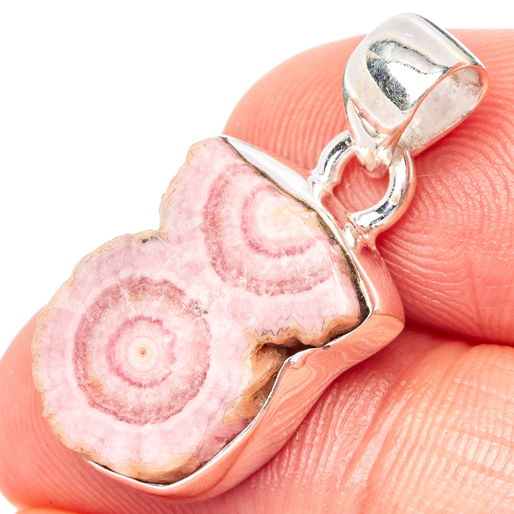 Rare Rhodochrosite Stalactite Pendant 1 1/8" (925 Sterling Silver) P42961