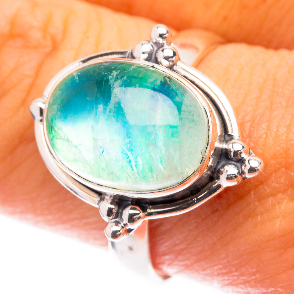 Green Moonstone Ring Size 9.25 (925 Sterling Silver) R141571