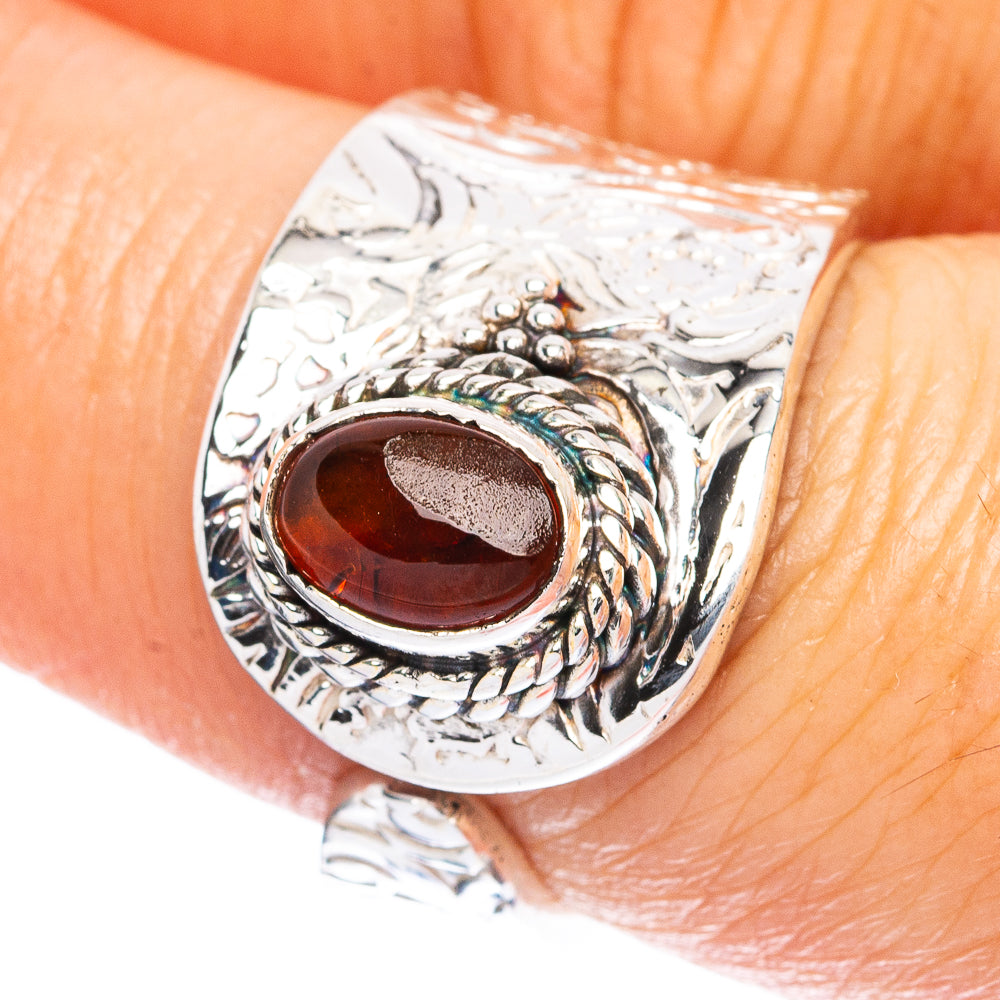 Amber Ring Size 7 (925 Sterling Silver) R3684