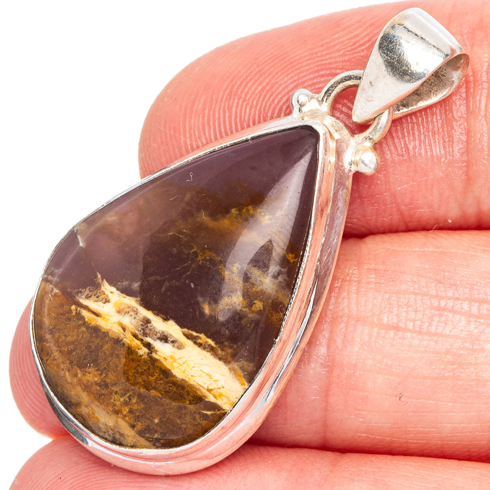 Rare Cacoxenite Amethyst Pendant 1 1/2" (925 Sterling Silver) P40531