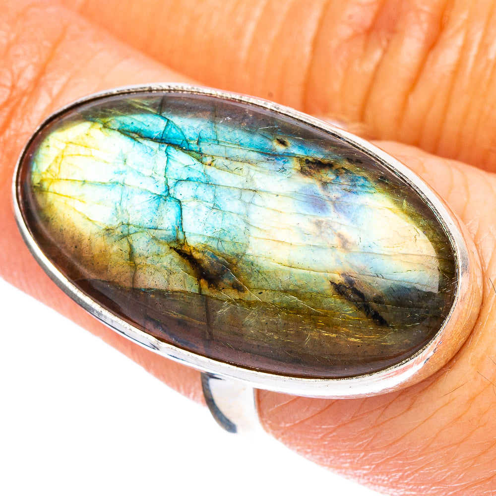 Labradorite Ring Size 6.5 (925 Sterling Silver) R4635
