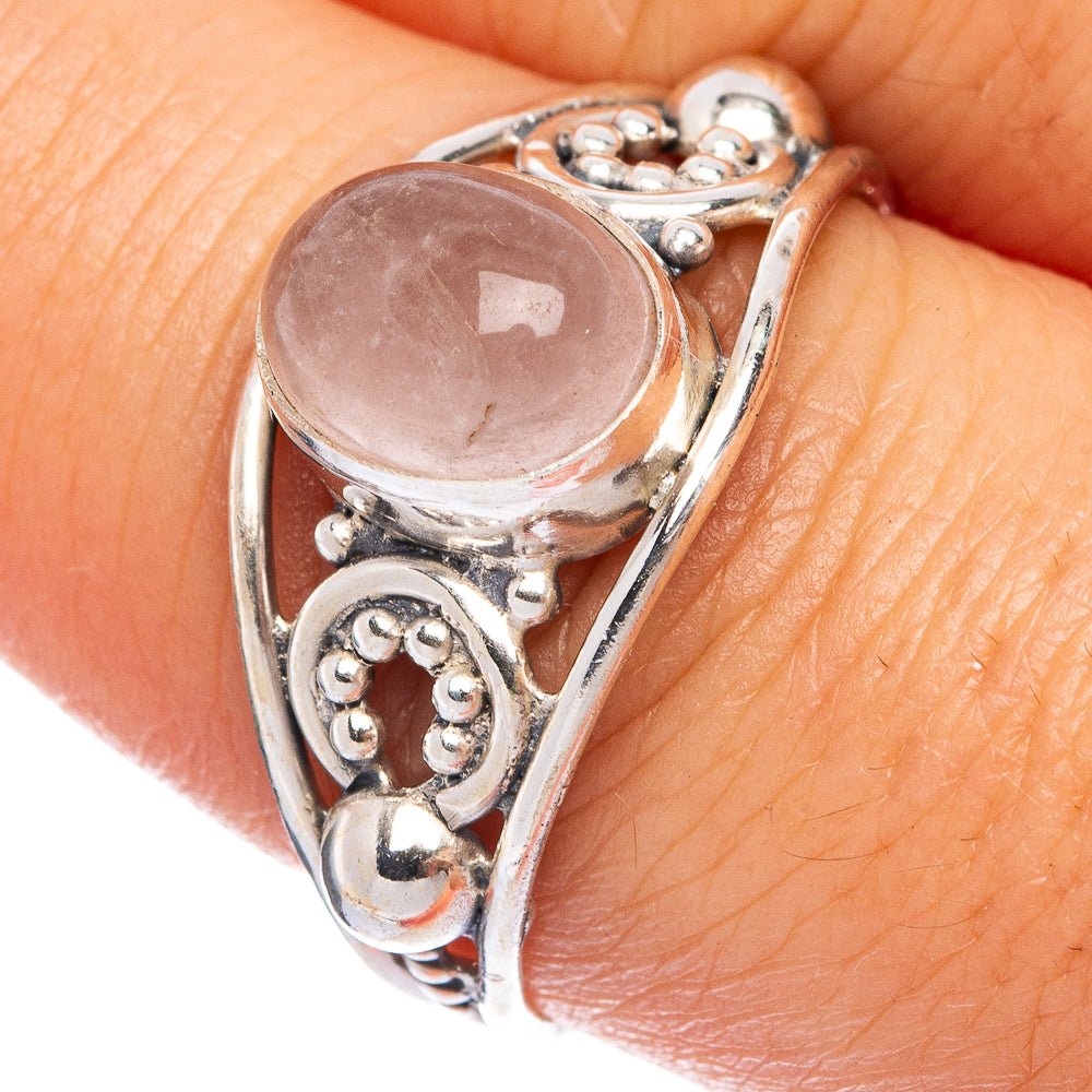 Rose Quartz Dainty Ring Size 9.25 (925 Sterling Silver) R145623