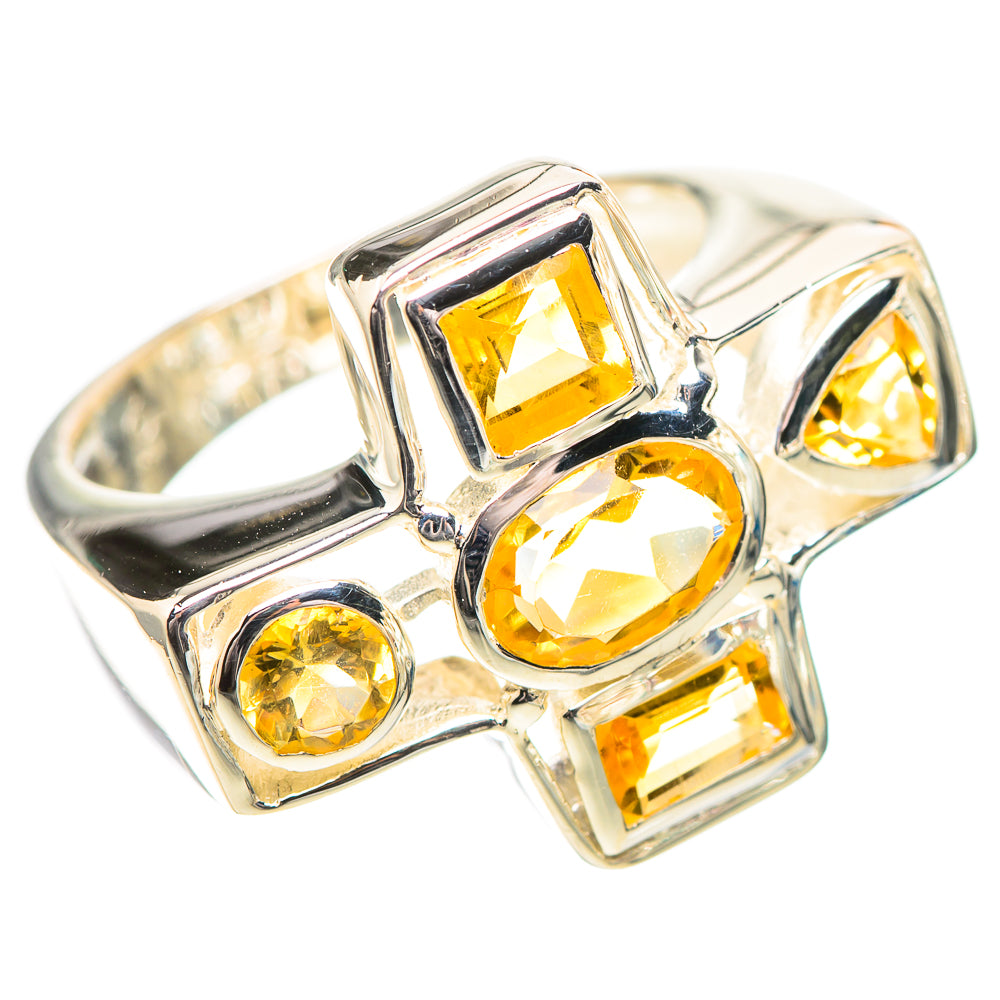 Faceted Citrine 925 Sterling Silver Ring Size 6.75 (925 Sterling Silver) RING139429