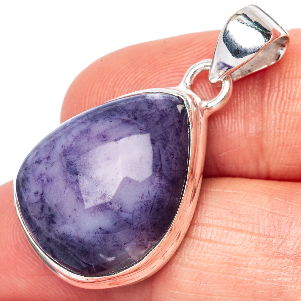Tiffany Stone Pendant 1 1/4" (925 Sterling Silver) P42537