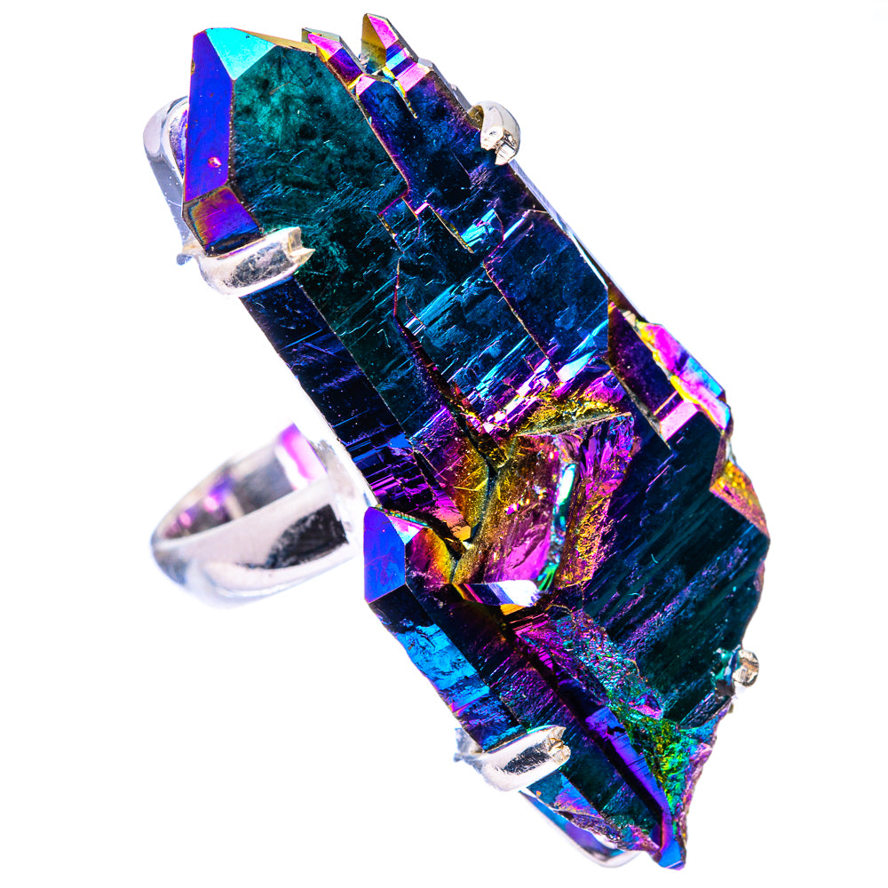 Huge Titanium Sunshine Druzy Ring Size 9 (925 Sterling Silver) R140772
