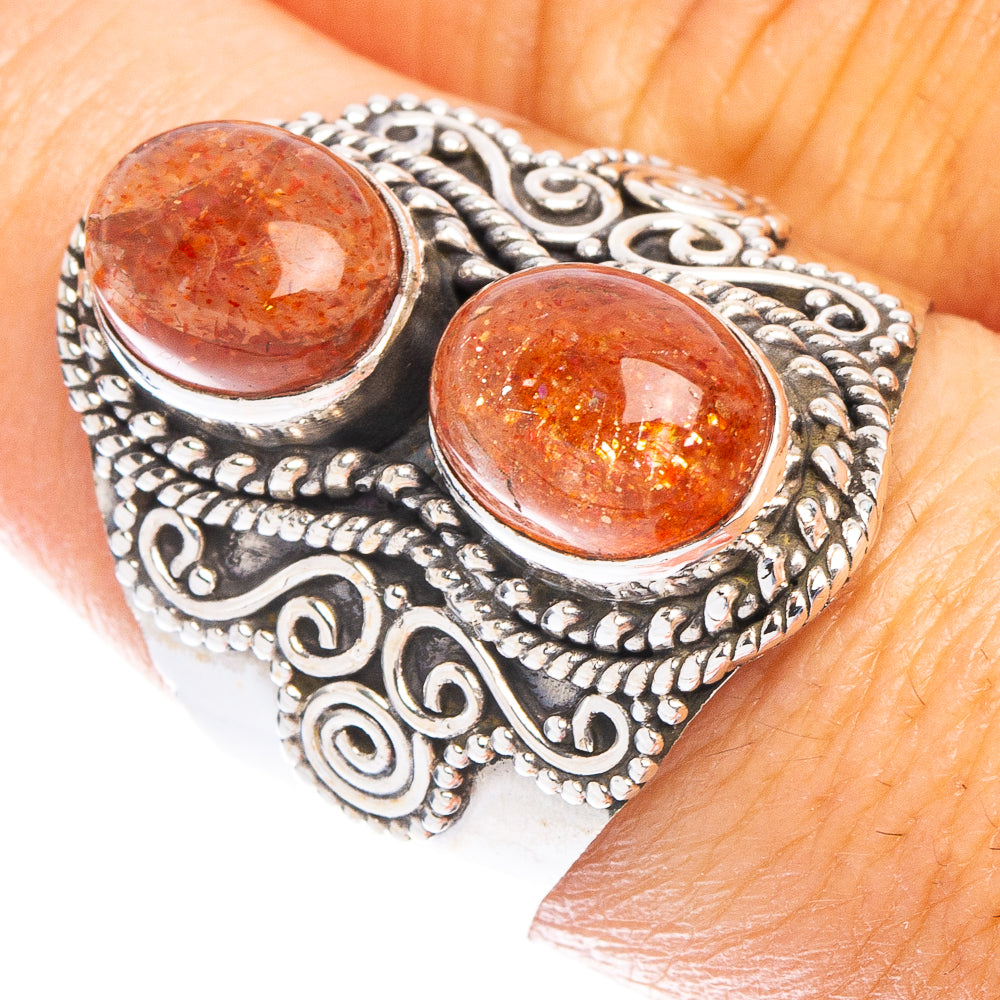 Sunstone Ring Size 8.75 (925 Sterling Silver) R6685