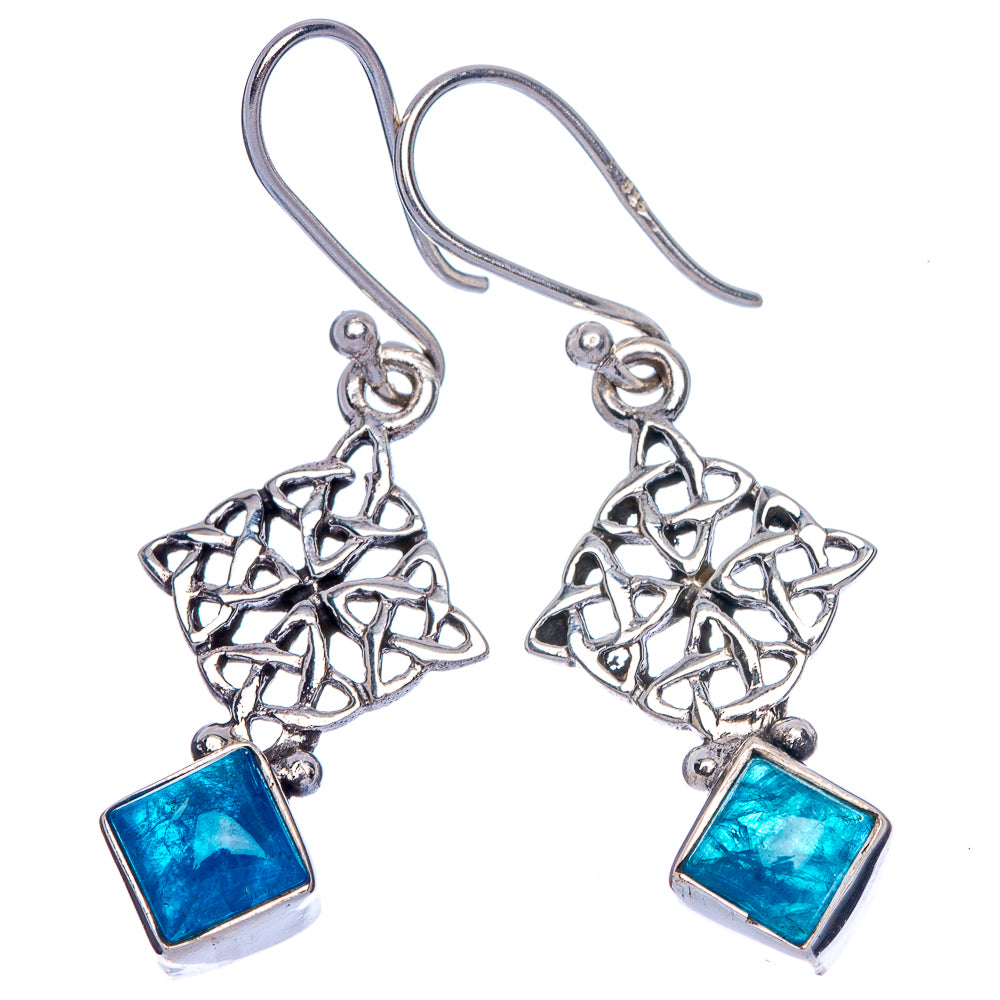 Apatite Earrings 1 5/8" (925 Sterling Silver) E433255