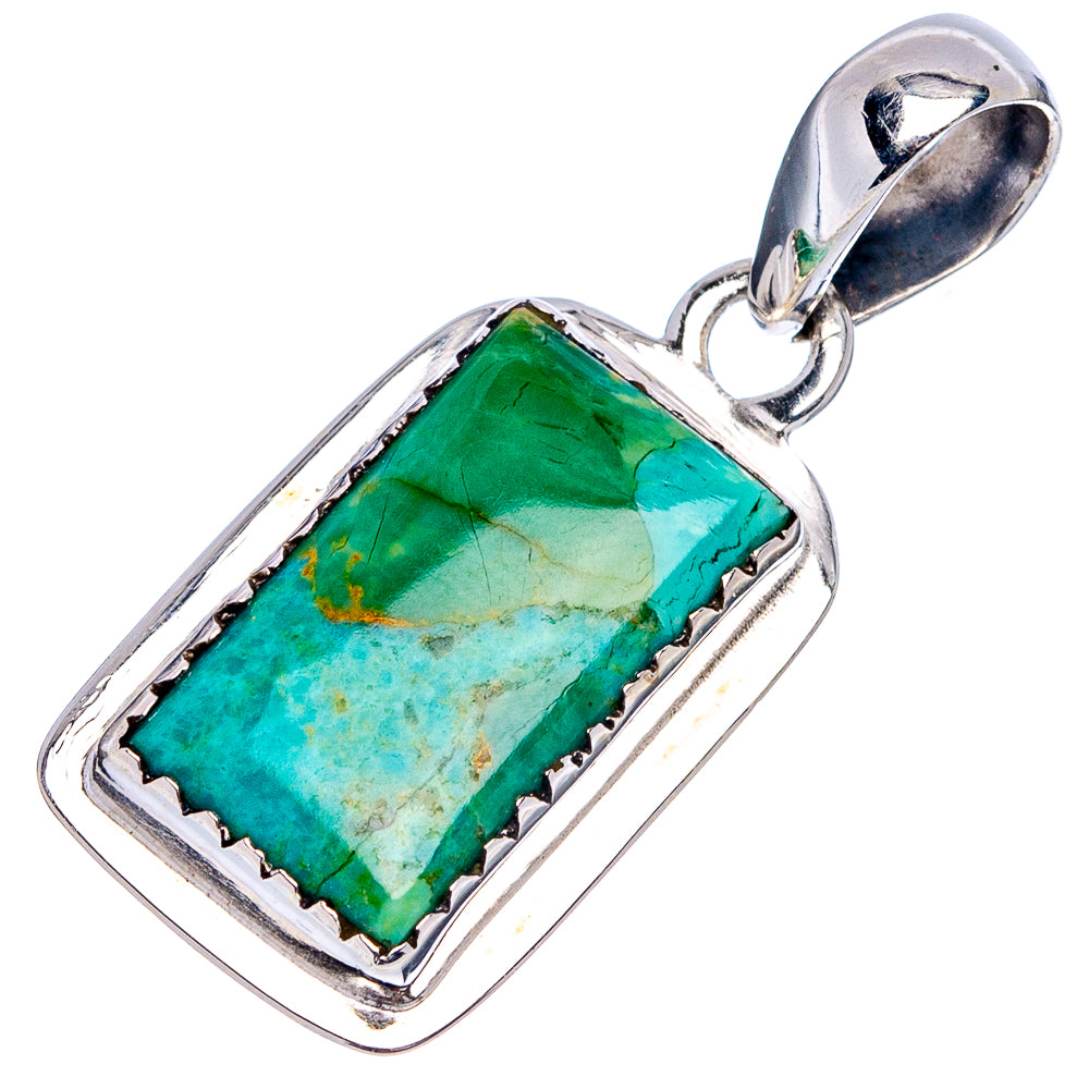 Mohave Turquoise Pendant 1 1/4" (.925 Sterling Silver)