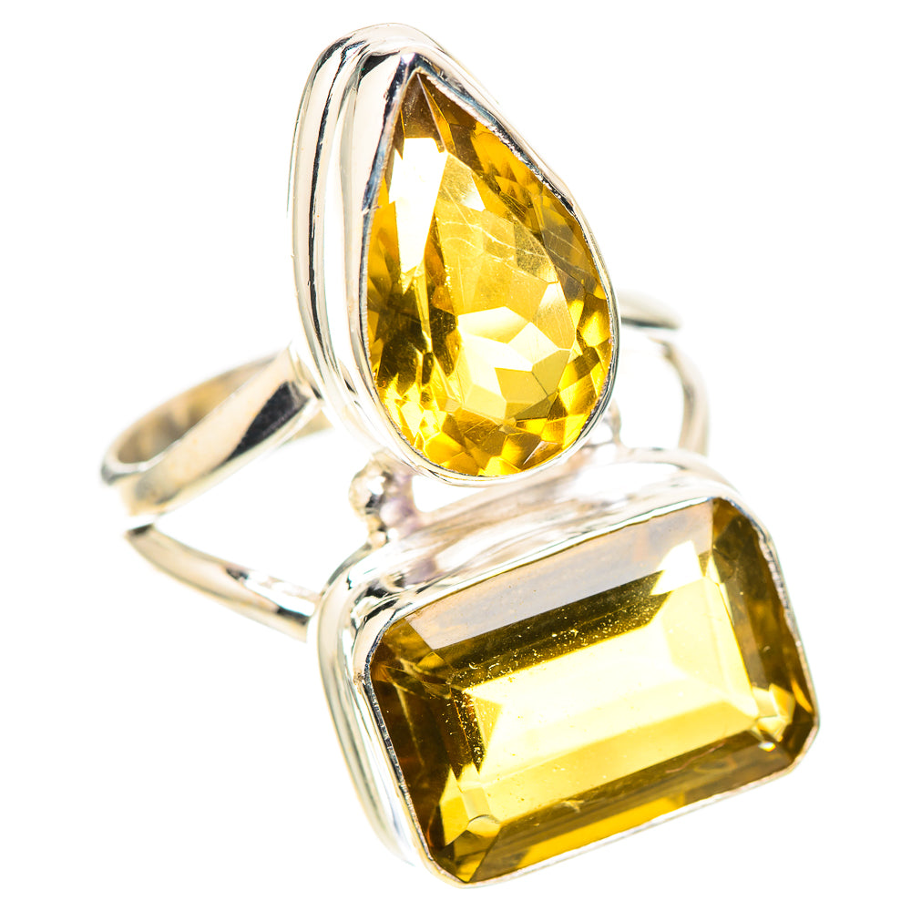 Large Faceted Citrine Ring Size 9 (925 Sterling Silver) RING138596