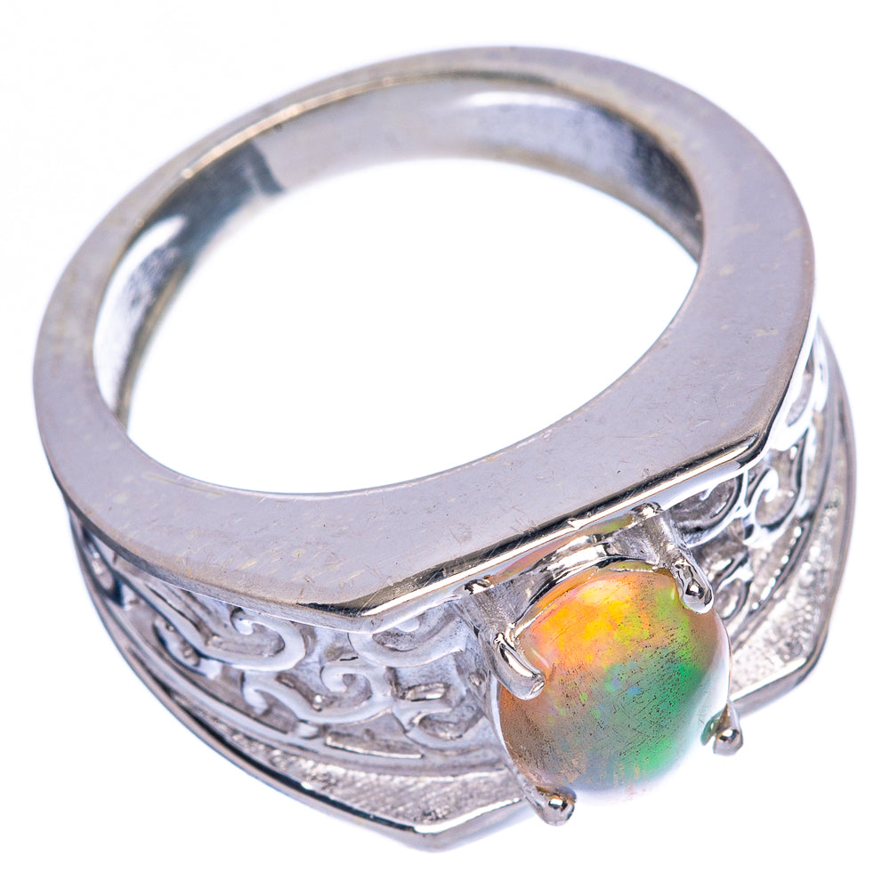 Rare Ethiopian Opal Ring Size 7.75 (925 Sterling Silver) R146019