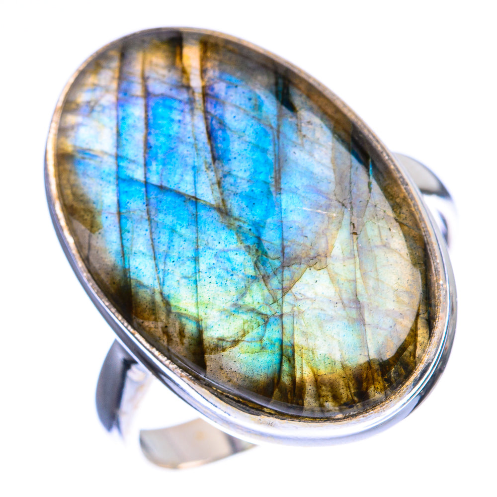 Large Labradorite Ring Size 11.5 (925 Sterling Silver) R142522
