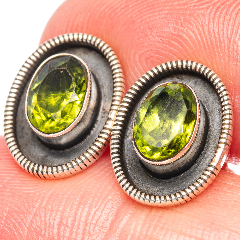Peridot Dainty Earrings 1/2" (925 Sterling Silver) E2006