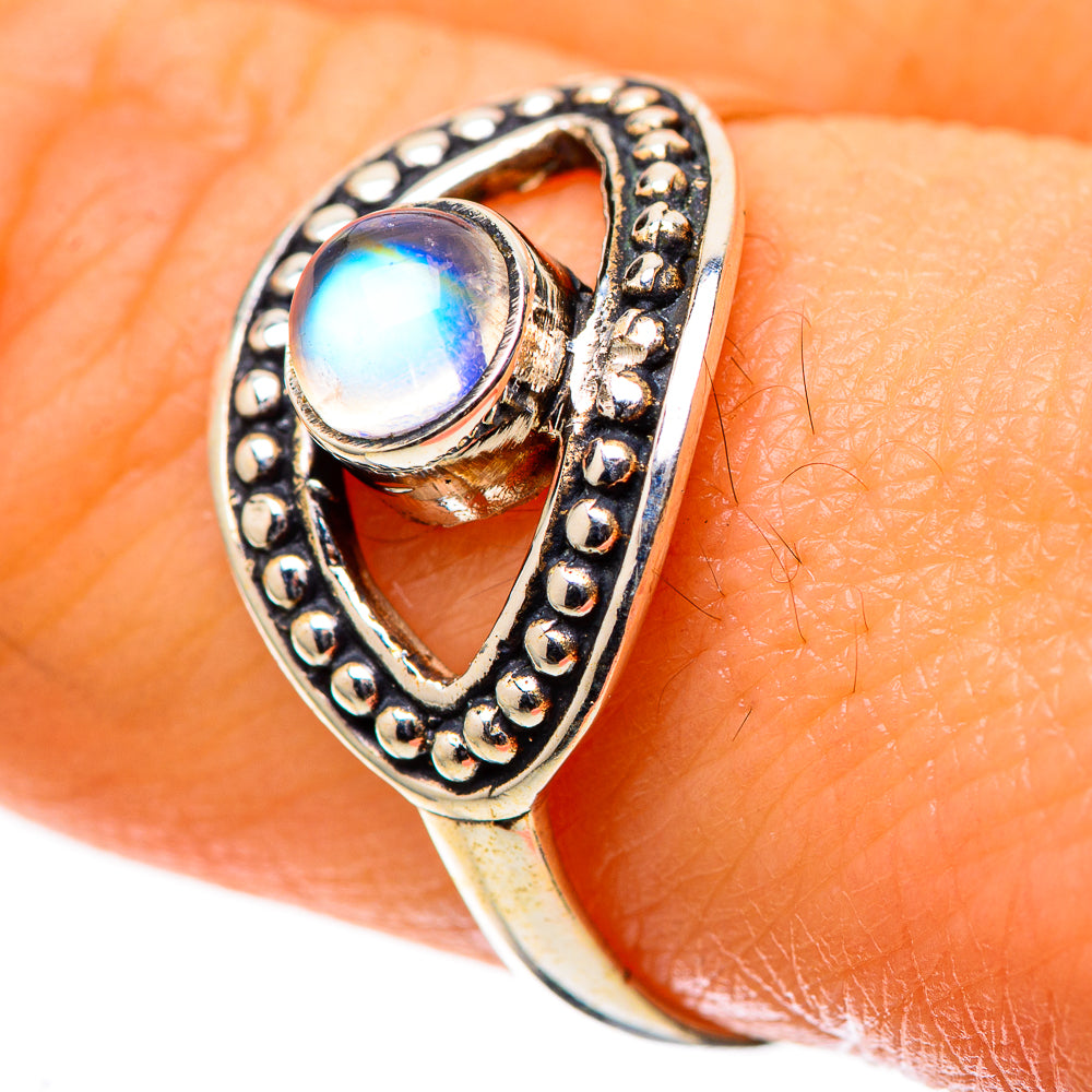 Rainbow Moonstone 925 Sterling Silver Ring Size 9 (925 Sterling Silver) RING139544