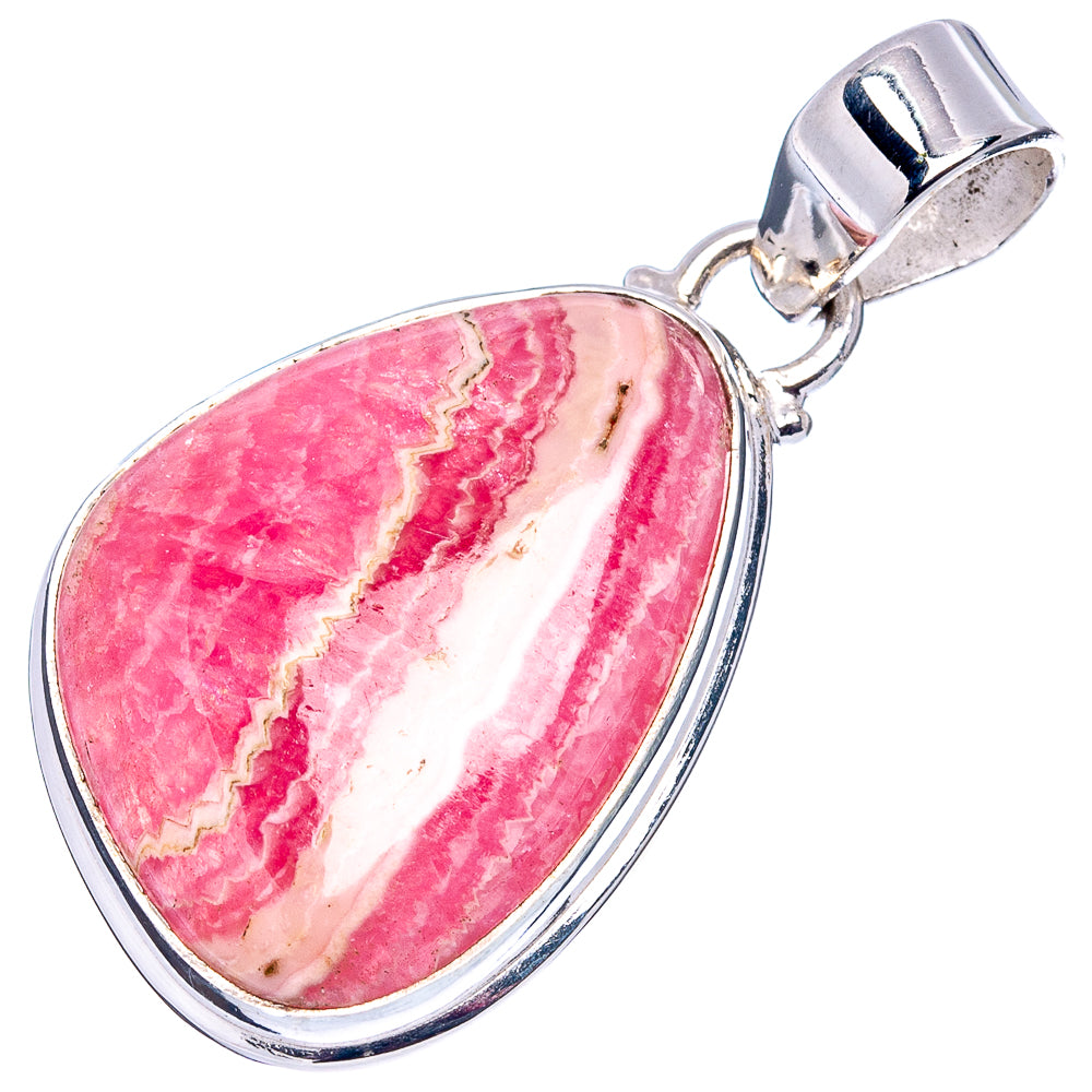 Rhodochrosite Pendant 1 1/2" (.925 Sterling Silver)