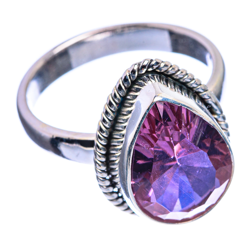 Faceted Color Change Alexandrite (Lab.) Ring Size 8 (925 Sterling Silver) R142415