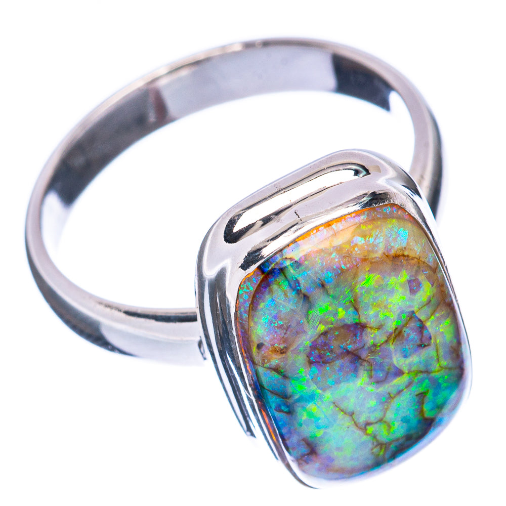 Rare Sterling Opal Ring Size 7.5 (925 Sterling Silver) R2843