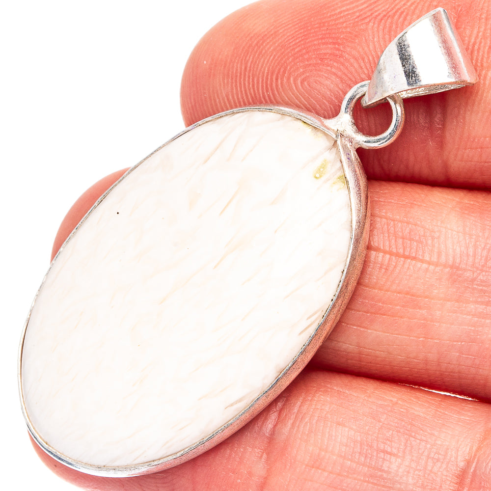 Scolecite Pendant 1 3/4" (Silver Plated)